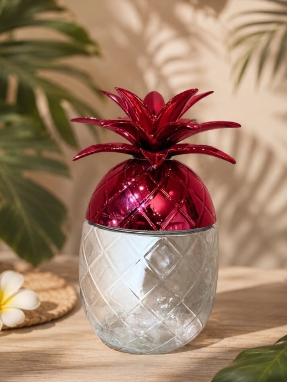 Dunkin donuts Metallic Pink Pineapple Trinket Jar